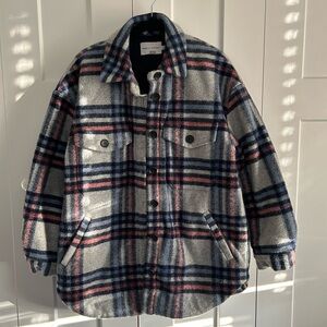 Rebecca Minkoff Raegan Multicolor Plaid Jacket Shacket Size Medium